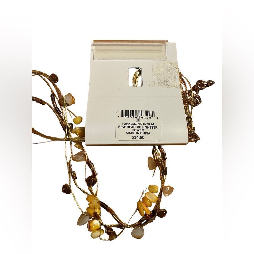 Style & Co Beaded Boho Multi-Strand Necklace, 18 + 3 Extender,- Brown - Picture 4 of 4